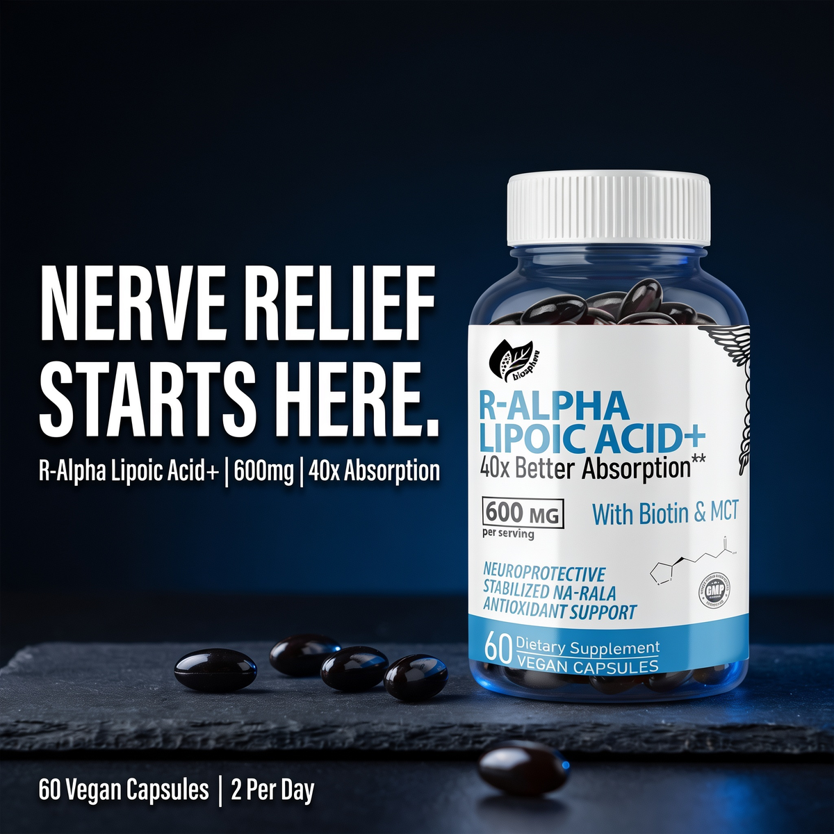 R-Alpha Lipoic Acid - 40x Better Absorption