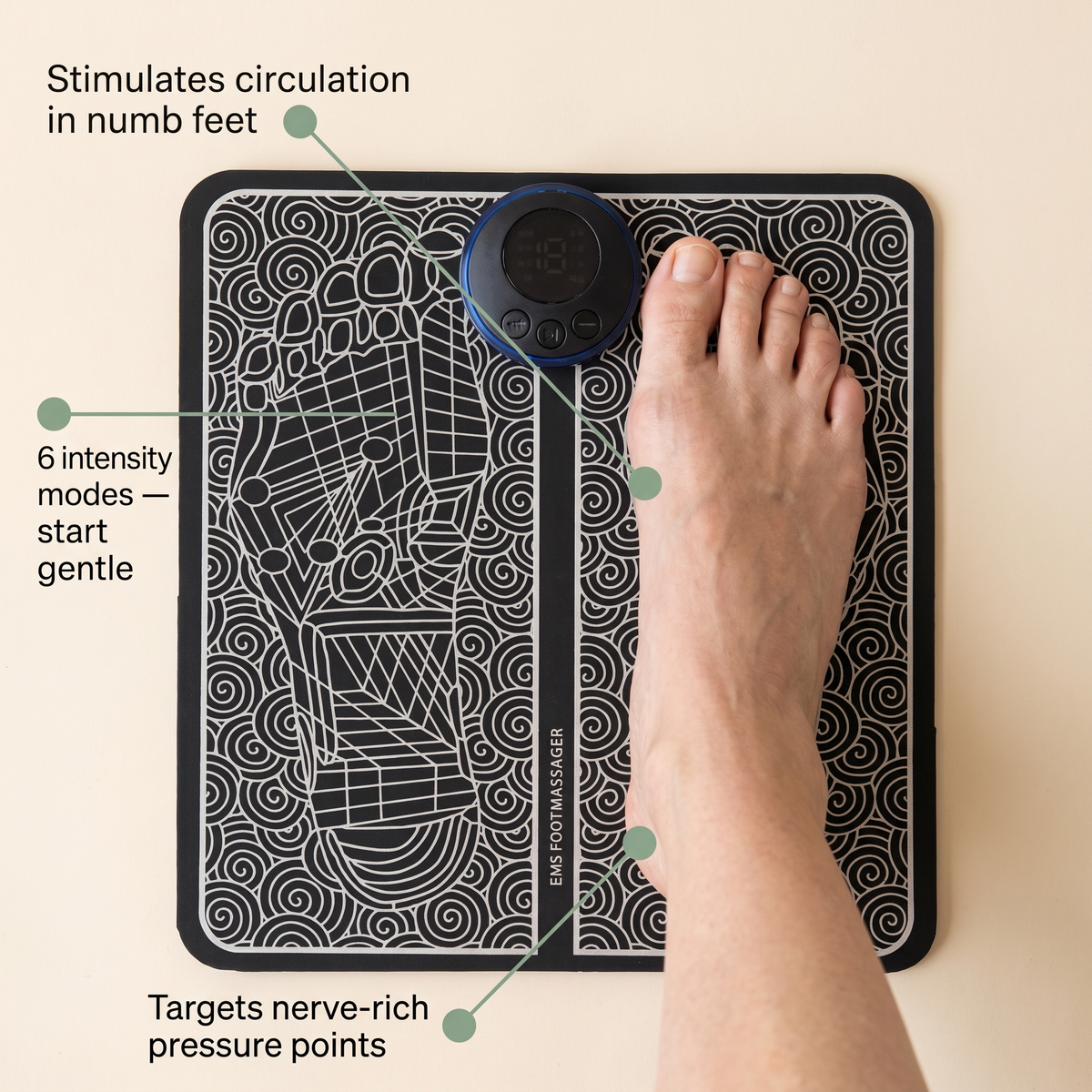 EMS Foot Massage Pad - Hands-Free Foot Massage