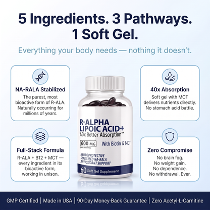 R-Alpha Lipoic Acid - 40x Better Absorption